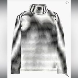J. Crew Factory Black and White Striped Long Sleeve Tee